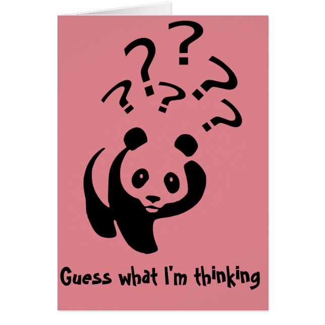Conjeture que lo que estoy pensando la panda (Frente)