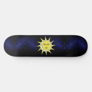 Conjunción de Luna y Sol en monopatín de Galaxia A