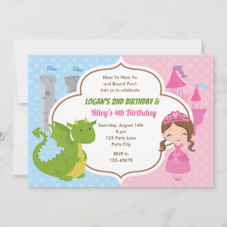 Conjunta de mellizos de invitaciones de cumpleaños