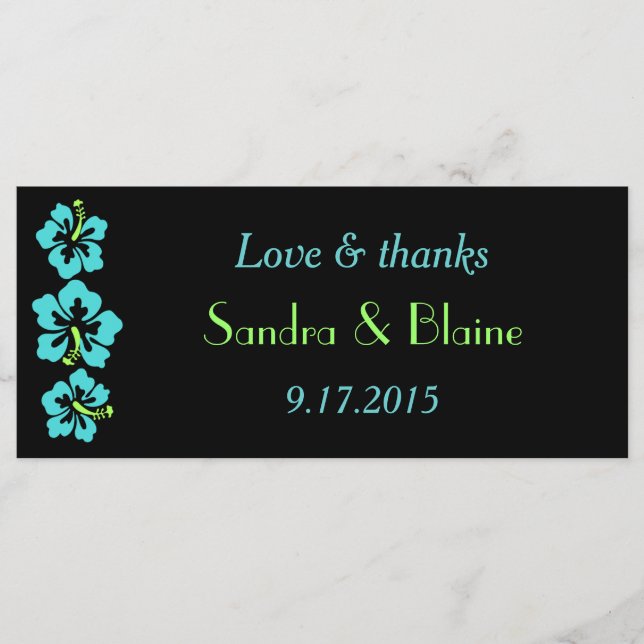 Conjunto boda - Tropical - Azul Hibiscus (Anverso)