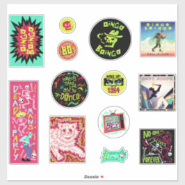 Conjunto de 12 calcomanías de Oingo Boingo