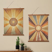 Conjunto de 2 tapices geométricos de pared de made