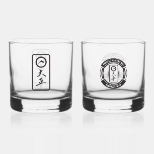 Conjunto de 2 vasos PJK de 12oz / logo negro y kan
