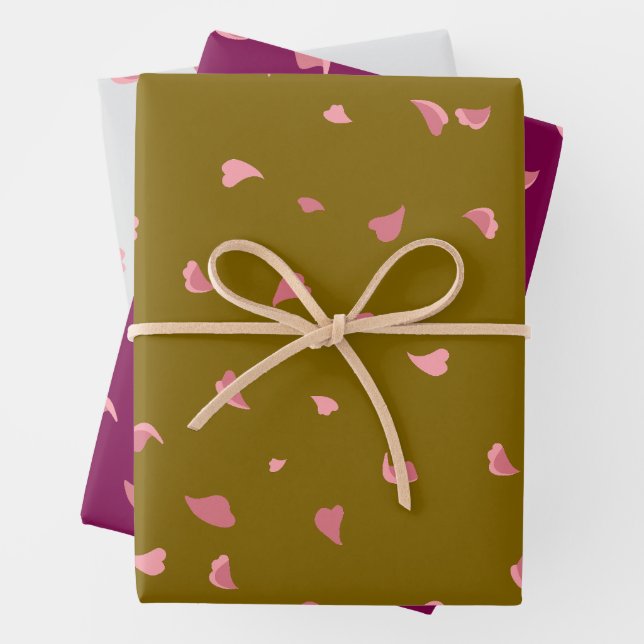 Conjunto de 3 hojas de regalo románticas (In situ)