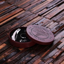 Conjunto de 5 accesorios de vino de acero grabado