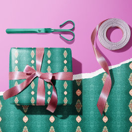 Conjunto de ajuste de papel Verde azulado y floral