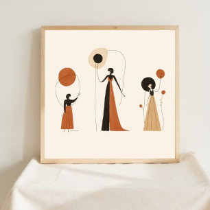 Conjunto de Arte de Línea Geométrica Femenina II