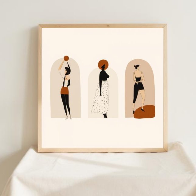 Conjunto de Arte de Línea Geométrica Femenina V (Subido por el creador)