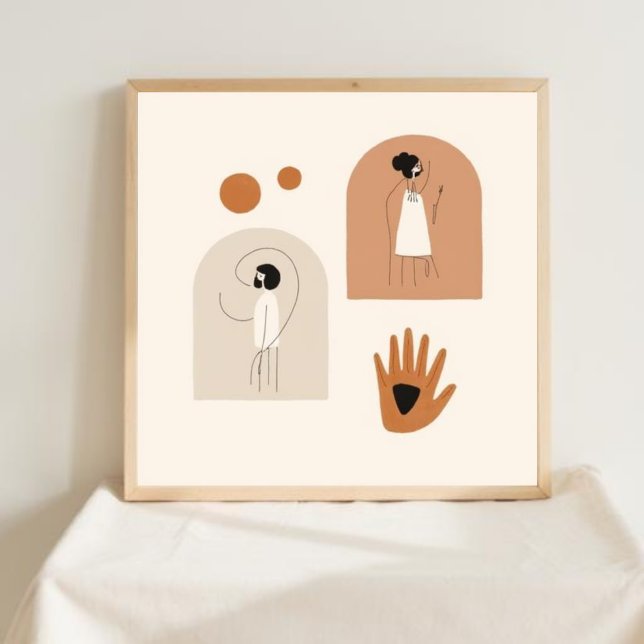 Conjunto de Arte de Línea Geométrica Femenina VI (Subido por el creador)