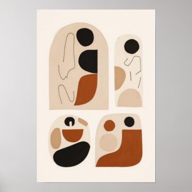 Conjunto de Arte de Pared Geométrico Abstracto | M (Frente)