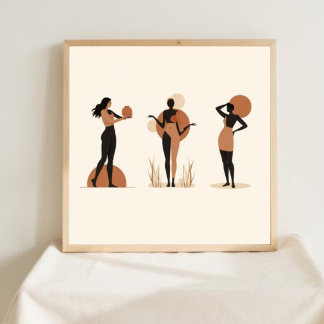 Conjunto de Arte Geométrico Femenino