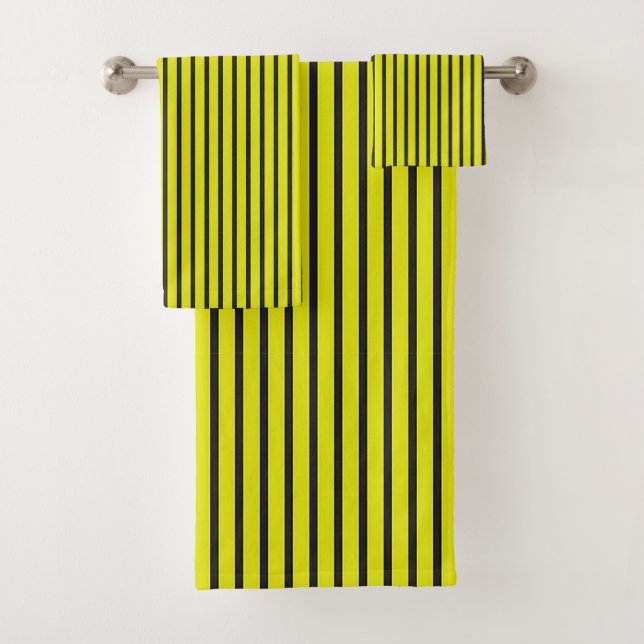 🟨 Conjunto de Baño con Franja Vertical Amarilla � (In situ)
