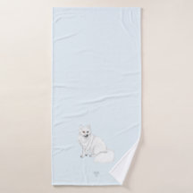 Conjunto de baño de 3 piezas con arte de zorro árt