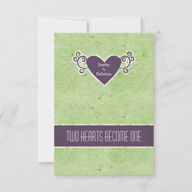 Conjunto de Boda de Manzana y Ciruela - RSVP (Anverso)