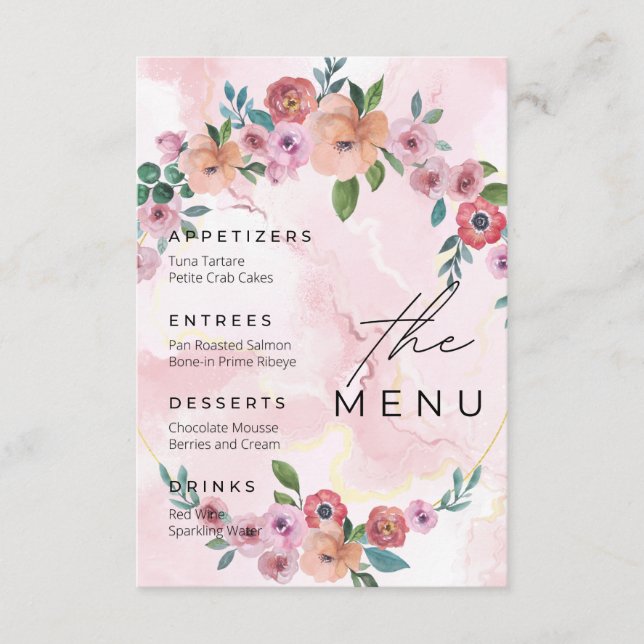 Conjunto de Boda: El Menú (Anverso)