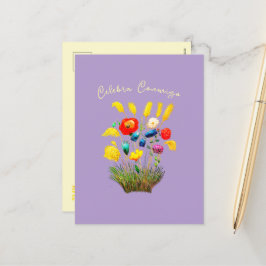 Conjunto de Célébrons - Invitación floral vintage