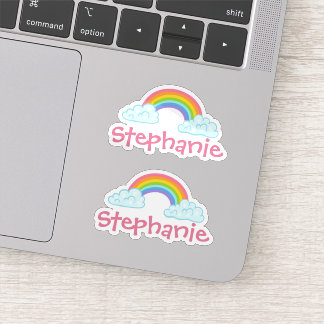 Conjunto de dos pegatinas personalizadas de nombre