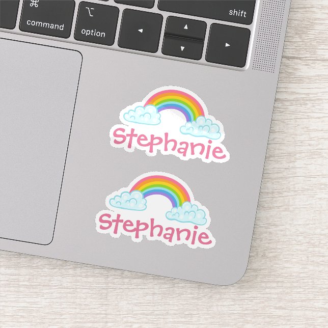 Conjunto de dos pegatinas personalizadas de nombre (Detalle)