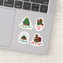 conjunto de etiquetas adhesivas de Navidad