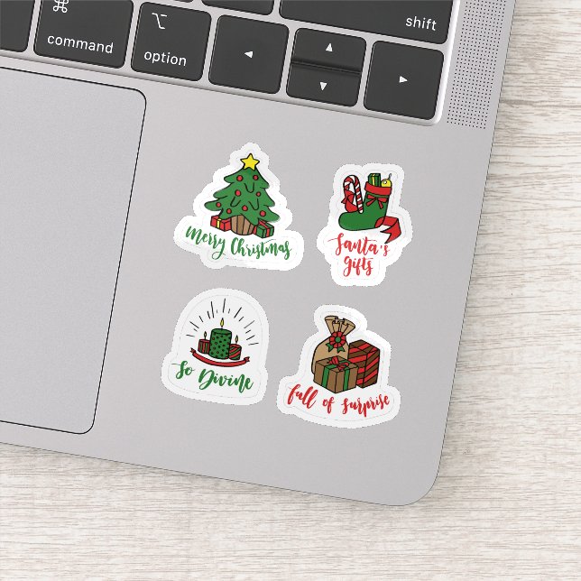 conjunto de etiquetas adhesivas de Navidad (Detalle)