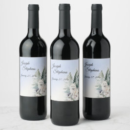 Conjunto de etiquetas de bebida acuarela de bosque