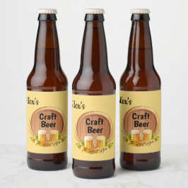 Conjunto de etiquetas de cerveza personalizado