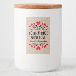 Conjunto de etiquetas de comida y bebida hechas co