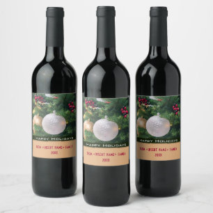 Conjunto de etiquetas de vino de navidades