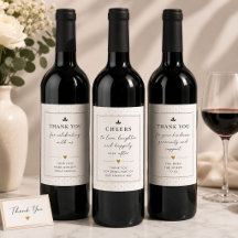 Conjunto de Etiquetas de Vino Minimalista de Lujo