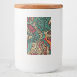 conjunto de etiquetas ornamentales de alimentos y 