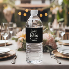 Conjunto de etiquetas para botella de agua de bruj