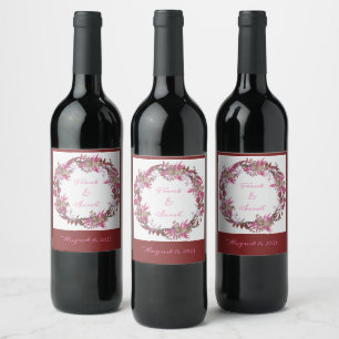 Conjunto de Etiquetas para Botella de Vino con Cor