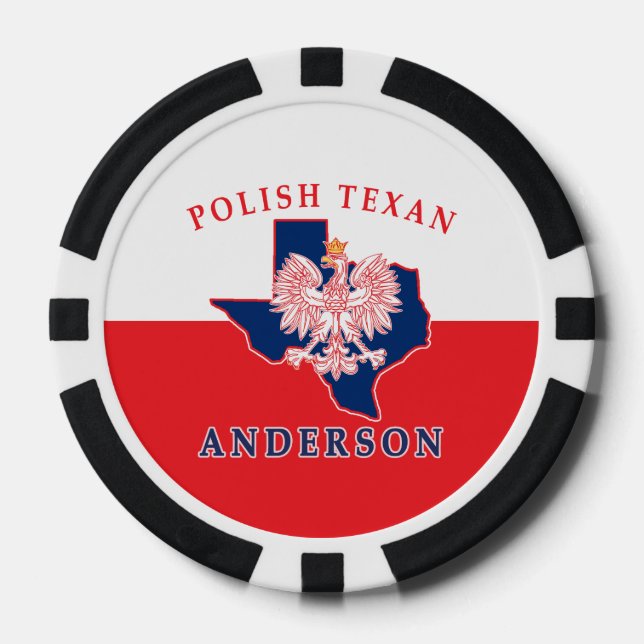 Conjunto de fichas de póker de Texan de Anderson (Anverso)