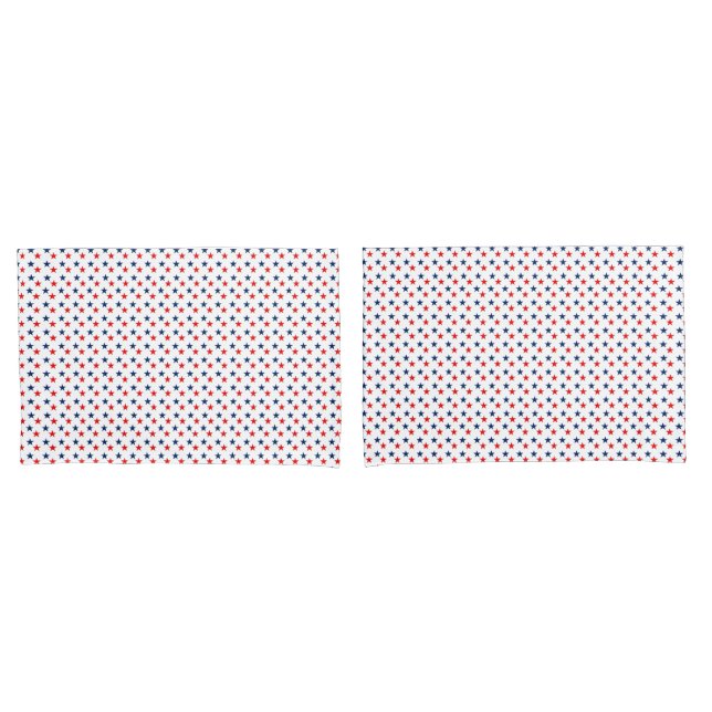 Conjunto de Fundas de almohada de estrellas rojas  (Anverso - Set)
