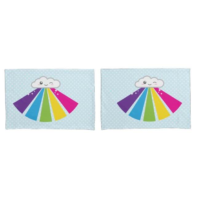 Conjunto de Fundas de almohadas Kawaii Cloud y Rai (Anverso - Set)