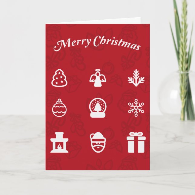 Conjunto de iconos populares de Feliz Navidad (Anverso)