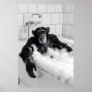 Conjunto de Impresión de Baño de Burbujas de Mono 