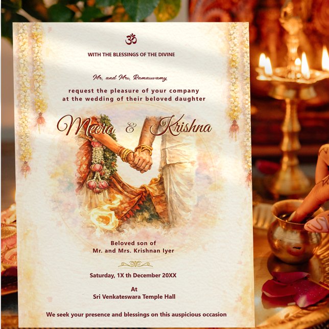 Conjunto de Invitación de Boda de Templo Indio (Subido por el creador)