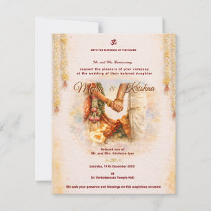 Conjunto de Invitación de Boda de Templo Indio
