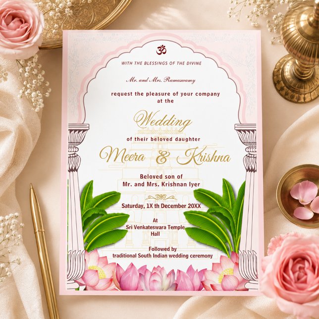 Conjunto de Invitación de Boda del Templo del Loto (Subido por el creador)