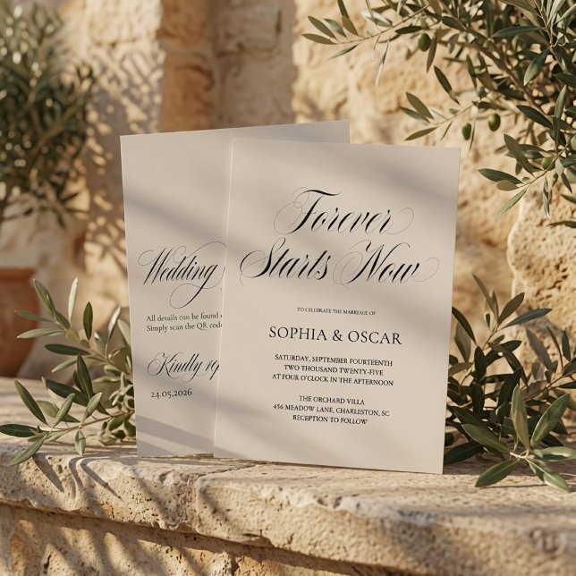 Conjunto de Invitación de Boda Forever Starts Now  (Subido por el creador)