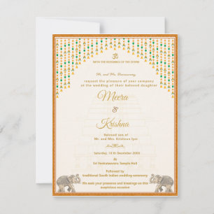 Conjunto de Invitación de Boda para Templo del Sur