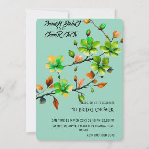 Conjunto de Invitación de Boda Verde Salvia, Minim