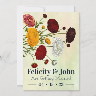 Conjunto de Invitaciones de Boda con Diseño Floral