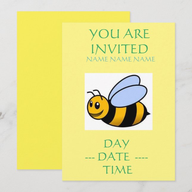 conjunto de invitaciones de cumpleaños para niños (Anverso / Reverso)