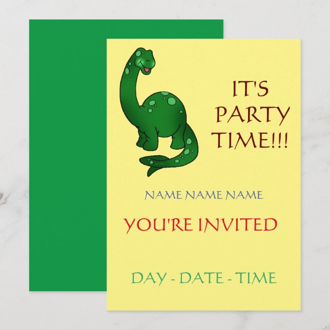 conjunto de invitaciones de cumpleaños para niños (Anverso / Reverso)