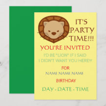 conjunto de invitaciones de cumpleaños para niños
