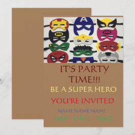 conjunto de invitaciones de cumpleaños para niños