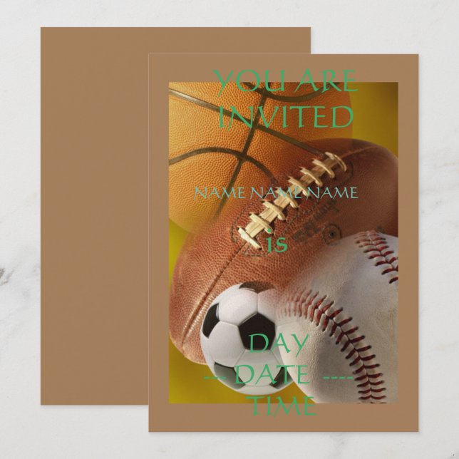 conjunto de invitaciones de cumpleaños para niños (Anverso / Reverso)