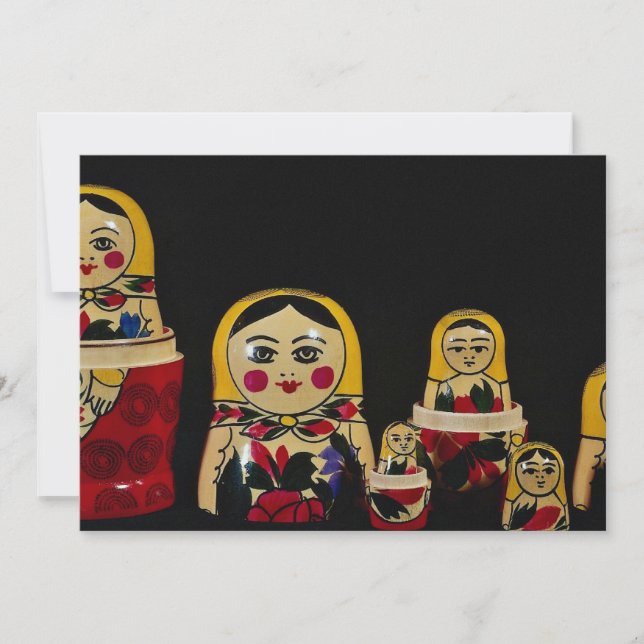 Conjunto de muñecas rusas, pintura tradicional rus (Anverso)